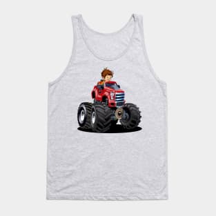 Cartoon monster truck Tank Top